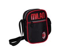 Seven Bolso AC Milan Glorious History para niños, Apertura con Cremallera Bicolor, Correa Ajustable, niño, niño, fútbol, Producto Oficial, Idea Regalo