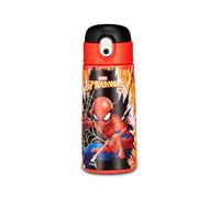 Seven Botella Kid Spiderman, azul, 460 ml, acero inoxidable, sin BPA, hermética, caliente 12h/frío 24h, a prueba de fugas, reutilizable, escuela, deporte, viaje, niño, idea regalo