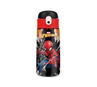 Seven Botella Kid Spiderman, azul, 460 ml, acero inoxidable, sin BPA, hermética, caliente 12h/frío 24h, a prueba de fugas, reutilizable, escuela, deporte, viaje, niño, idea regalo