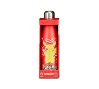 Seven Botella Pokemon, color rojo, 500 ml, acero inoxidable, sin BPA, hermética, caliente 12h/frío 24h, a prueba de fugas, escuela, deporte, viaje, para niños, idea regalo