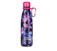Seven Botella térmica roja, 500 ml, acero inoxidable, libre de BPA, hermética, mantiene la temperatura caliente 12h reddo 24h, reutilizable, para niños y adolescentes, escuela, deportes, viajes