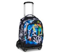 Seven Buzzy Note Boy - Trolley escolar con 8 ruedas, multicolor, 34 L, desmontable, 3 en 1, bolsillos multifunción, sistema Cross-over System, barra telescópica, escuela primaria y secundaria, niño