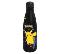 SEVEN Cantimplora fabricada para Pokemon, verde, botella térmica de acero inoxidable para interior y exterior, mantenimiento de temperatura hasta 24 h, cantimplora escolar para niño - Botella térmica