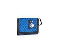 Seven Cartera de Inter, Azul, Compartimentos Interiores para Tarjetas y Billetes, Monedero con Cremallera, mosquetón Lateral, para niños y jóvenes, fútbol, Tiempo Libre, Idea Regalo para Aficionados