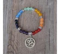 Seven Chakra Bracelet 8MM Beads Pray Mala Yoga Elephant Pendant Charm 7 Chakra Bracelet Strand Jewelry,IF