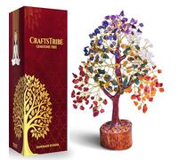 Seven Chakra Tree Of Life For Positive Energy - 7 Chakra Crystals and Healing Stones Feng Shui Tree, Bonsai Tree, Crystals And Healing Stones, Money Tree, Stone Tree, Healing Crystals, Spiritual Gifts