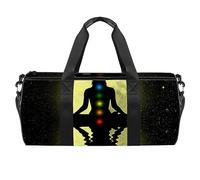 Seven Chakras - Bolsa deportiva para gimnasio, fitness, entrenamiento, bolsa de viaje, bolsa de mano, bolsa de equipo para mujeres y hombres, multicolor, 17.7x9x9 inch