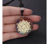 Seven Chakras Necklace For Women Men Colorful Natural Stone Geometric Pendant Rope Chain Necklace Jewelry-NC21Y0299-5