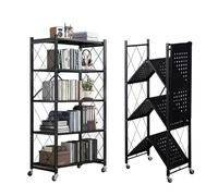 SEVEN COMFORT Estantería plegable de 5 niveles con ruedas, 100 kg, para cocina, baño, sala de estar
