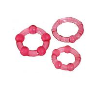 Seven creations - juego tres anillos pene rosa
