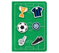 Seven Cuaderno con parche Inter, verde, A5, parche de fútbol, accesorios escolares, para niños y adolescentes, tiempo libre, idea de regalo