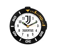 Seven Despertador analógico de la Juventus, de Cuarzo, con Movimiento Continuo, Producto Oficial, niños y Adultos