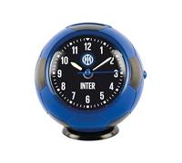 Seven Despertador de Cuarzo del Inter con Forma de balón, Color Negro y Azul, para niños y Adolescentes, Aficionados