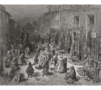 Seven Dials Covent Garden siglo XIX. Después de una ilustración de Gustave Dor en la edición estadounidense de 1890 de Londres: una peregrinación escrita por Blanchard Jerrold e ilustrada por Gustave