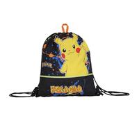 SEVEN Easy Bag - Mochila escolar Pokemon, para guardería y tiempo libre, azul y amarillo, para niños y adolescentes, bolsa para merienda, Negro, Amarillo, Azul, Naranja, Talla única, Casual