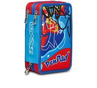 Seven - Astuccio 3 Zip, Estuche 3 BOLÍGRAFOS con Cremallera -,