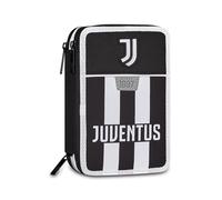 Seven Estuche escolar Juventus – 3 cremalleras, triple compartimento, 45 piezas