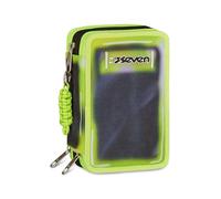 Seven Estuche escolar con 3 cremalleras Shadows of Color, negro, triple compartimento, 45 piezas, set de papelería incluido, prácticos cierres con cremallera, accesorios para mochila, escuela primaria