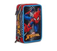 Seven Estuche Escolar con 3 Cremalleras Spider-Man The Greatest Heroe, Multicolor, Completo con lápices, rotuladores, etc. Portalápices Escolares para niños, Multicolor, Talla única, Escuela