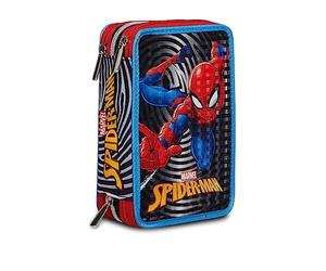 Seven Estuche Escolar con 3 Cremalleras Spider-Man The Greatest Heroe, Multicolor, Completo con lápices, rotuladores, etc. Portalápices Escolares para niños, Multicolor, Talla única, Escuela