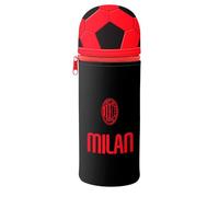 Seven Estuche Escolar del AC Milan para niños, de Silicona Suave, para niño, niño, fútbol, Producto Oficial, Idea de Regalo