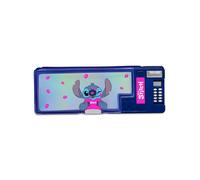 Seven Estuche Escolar Lilo & Stitch para niños, Compartimentos Pop up para lápices, Gomas de borrar, Reglas, calculadora incluida, cajones mágicos, Etiqueta de Nombre Personalizable, Producto Oficial