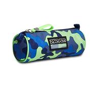 Seven Estuche Escolar Ovalado 1 Compartimiento - Bolsa BLUECAMO Boy - Blue Deep - Soporte para Bolígrafos Escolares - para Niños Niñas y Adolescentes - Portalápices