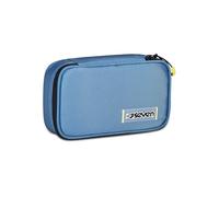 Seven Estuche Escolar Quick Case, Azul, Freethink, portalápices Completo de bolígrafos, lápices, Colores, Accesorios Mochila, elementales, medianos, niño niña, Azul Claro, Talla única, Moderno