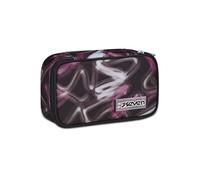 Seven Estuche Escolar Quick Case, Negro y Rosa, Freethink Girl, portalápices Completo con bolígrafos, lápices, Colores, Accesorios Mochila, elementales, medianos, niña, Fucsia, Talla única, Moderno