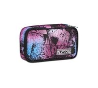 Seven Estuche Escolar Quick Case, Negro y Rosa, Freethink Girl, portalápices Completo con bolígrafos, lápices, Colores, Accesorios Mochila, elementales, medianos, niña, Fucsia, Talla única, Moderno