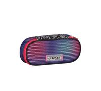 Seven Estuche escolar Round Plus, Violet, Shadefull Girl, bolsita ovalada con bolsillo interior y gomas porta bolígrafos, accesorios mochila, elementales, medios, superiores, niño niña, violeta, Talla