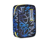 Seven Estuche Escolar Speed Case, Azul, portalápices Mono Compartimento con Placas extraíbles, Completo de bolígrafos, lápices, Colores, Accesorios Mochila, Escuela Primaria, niño