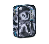 Seven Estuche Escolar Speed Case, Gris Grafiti, portalápices Mono Compartimento con Placas extraíbles, Completo de bolígrafos, lápices, Colores, Accesorios Mochila, Escuela Primaria, niño