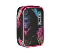 Seven Estuche Escolar Speed Pad, Negro, portalápices Mono Compartimento con Placas extraíbles, Completo de bolígrafos, lápices, Colores, Accesorios Mochila, Escuela Primaria, niña