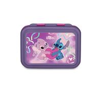 Seven Fiambrera Lilo & Stitch, rosa, 850 ml, resistente al calor, divisor interior, apto para lavavajillas, base de acero, escuela, deporte, viaje, niño, niña
