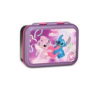 Seven Fiambrera Lilo & Stitch, rosa, 850 ml, resistente al calor, divisor interior, apto para lavavajillas, base de acero, escuela, deporte, viaje, niño, niña