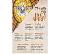Seven Gifts of the Holy Spirit Poster, Religious Wall Art with Wisdom Understanding Counsel Fortitude for Home Church Decor(Framed,16x24inch(40x60cm))