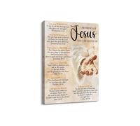 Seven I Am Statements Of Jesus Christ Wall-Art Decor Bible Quotes Christian Canvas Print For Bedroom Living Room Home Gift(Unframed,16x24inch(40x60cm))