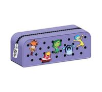 Seven Inside Out - 2 bolsitas de silicona con parches personalizados Seven Inside Out 2, lila, escuela y ocio, para niña y niña, Lila., Talla única