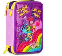 SEVEN Inside Out 2 Estuche Escuela 3 Zip Pluma Triple Compartimento Set