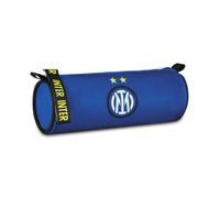 Seven Inter - Estuche Escolar Ovalado para bolígrafos, lápices y Accesorios, Escuela Secundaria y Superior, para niño, fútbol, Turquesa, Moderno