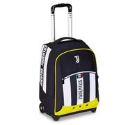 Seven Juventus Big Trolley escolar fijo, blanco y negro, 2 en 1, doble uso, trolley y mochila, escuela primaria, niño, fútbol, Negro, Talla única, Casual