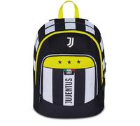 Seven Juventus - Mochila escolar Advanced, blanco y negro, doble compartimento y bolsillo para botella, 29 l, escuela primaria, mochila infantil fútbol, Negro, Talla única, Casual