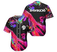 Seven Lions Merch - Chaqueta de béisbol para verano, camiseta de manga corta para mujer y hombre, ropa de calle a la moda, Estilo1, L