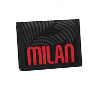 Seven Milan Cartera con práctico cierre de velcro, negro, compartimentos para tarjetas, efectivo y monedas, accesorios Juventus, para niño y niña, Negro , Talla única