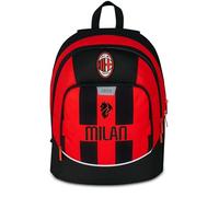 Seven Milan - Mochila escolar Advanced, color rojo y negro, equipo de fútbol, doble compartimento y bolsillo para botella, 29 l, escuela primaria, mochila infantil, rojo, Talla única, Casual