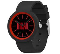 Seven Milan - Reloj de Pulsera analógico de Cuarzo para niños y Adolescentes, Reloj Deportivo y fútbol, Rojo y Negro, Taglia Unica, Correa