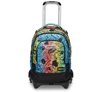 Seven Mochila con 3 Ruedas TROLLEY JACK-3WD - COLOUR EXPRESSION, Multicolor - Mochila 3 en 1, Escolar con Carro, Crossover System - Bolso Escolar Niños, Niñas y Adolescentes
