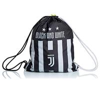 Seven Mochila con cordón EASY BAG -Juventus, Best Match, Blanco Y Negro - bolsa escuela, deporte y tiempo libre, Mochila con cuerdas, Unisex para niños, niñas y adolescentes