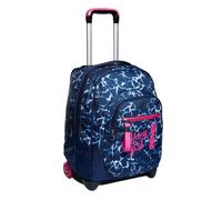 Seven Mochila con Ruedas 2 en 1 DYED HEARTS, Azul - Bolsa Escolar con Carro, Crossover System - para Niñas y Adolescentes - Bolsillo Interior con Organizador